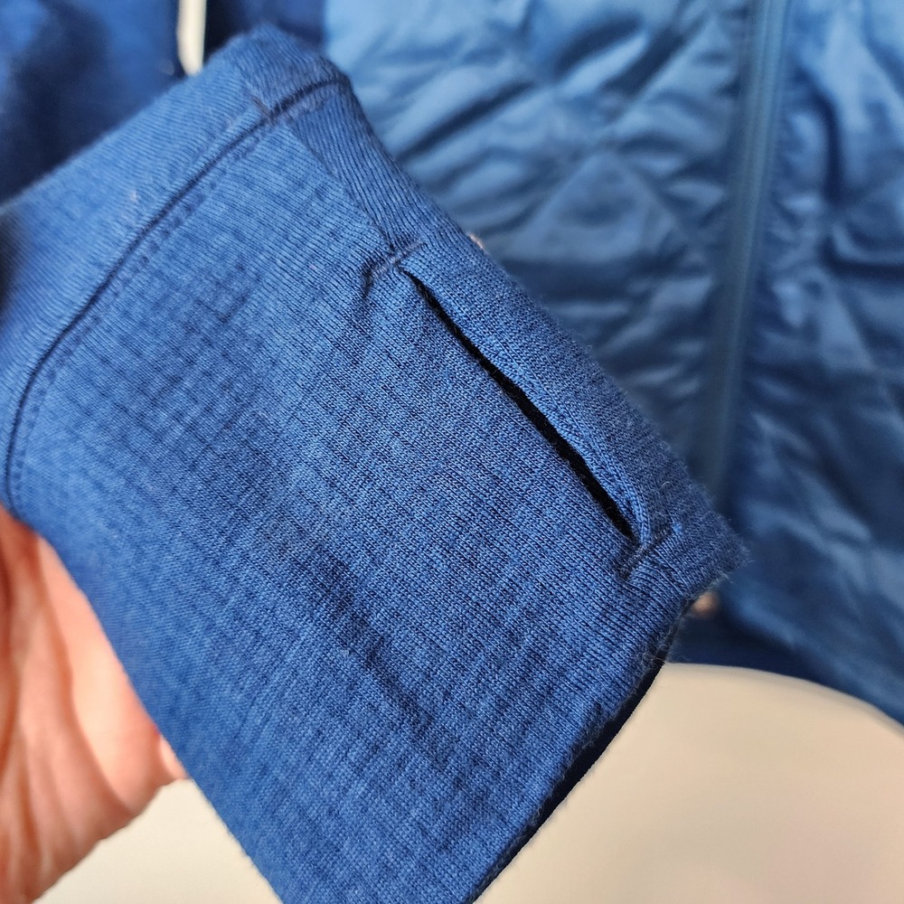 Icebreaker Merino GT Quilted Hybrid Jacket Women S Blue Thumbhole Full Zip - Picture 5 of 10